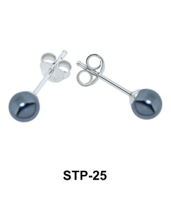 Stud Earring Dark Pearl STP-25