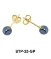 Stud Earring Dark Pearl STP-25