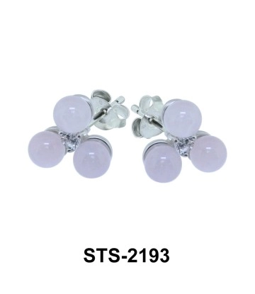 Rose Quartz Stud Earrings STS-2193