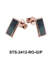 Gray Shell Stud Earrings STS-2412