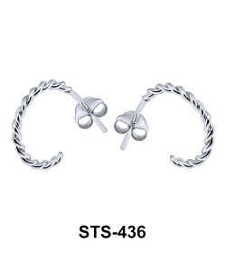 Stud Earring Twist Hook STS-436
