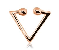 Rose Gold Plated Inverted Triangle Septum Clip Ring STCR-31-RO-GP