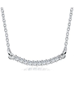 Elegant with Gems Silver Necklaces SPE-1287