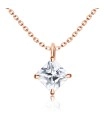 Beautiful Crystal Shape Silver Necklace SPE-1296-5