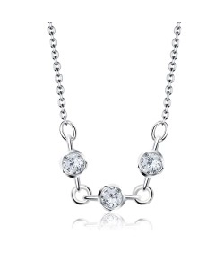 Rings with CZ Stones Silver Necklace SPE-2056