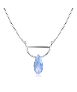 Ruby Pear Stone Necklace Silver SPE-2255