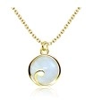 Ornamantal Style White Moonstone Silver Necklace SPE-2261