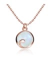 Ornamantal Style White Moonstone Silver Necklace SPE-2261