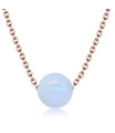 White Opal Necklace Silver SPE-2451
