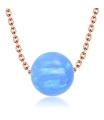 Blue Opal Necklace Silver SPE-2454