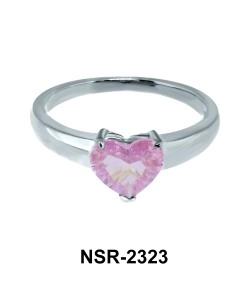 Heart CZ Silver Rings NSR-2323