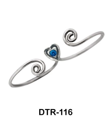 Heart Silver Toe Ring DTR-116